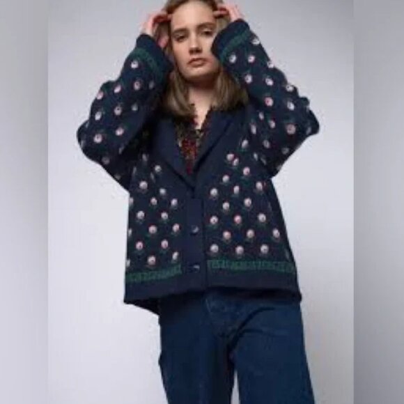 THE GREAT. The Bloom Lodge Cardigan - Picture 1 of 8